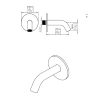 702512886 Qtoo - D line håndvaskarmatur, tud med knæk, fremspring 115mm, ø 22mm, roset ø 80mm cm Godrumsvvs.dk Qtoo - D line håndvaskarmatur, tud med knæk, fremspring 115mm, ø 22mm, roset ø 80mm