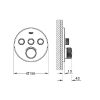 Grohe -  Grohtherm SmartControl termostat til indbygning med 3 ventiler, uden indbygningsdele