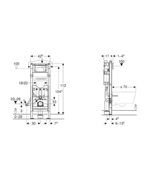 Geberit - Duofix Sigma WC element indbygningscisterne