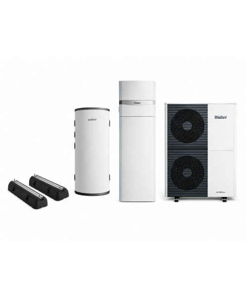 10kW Vaillant aroTHERM plus monoblock uniTOWER varmepumpe luftvand buffertank 10kW - Vaillant aroTHERM plus monoblock + uniTOWER varmepumpe luft/vand + buffertank, sæt