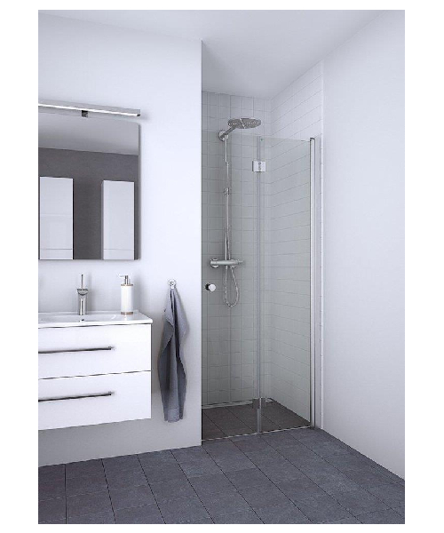Dansani - Match brusedør, foldedør, 200*89cm, klart glas
