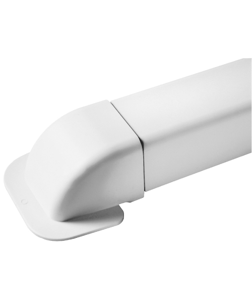 Altech T80-H vægflange, 80 x 60 mm, RAL 9010, hvid