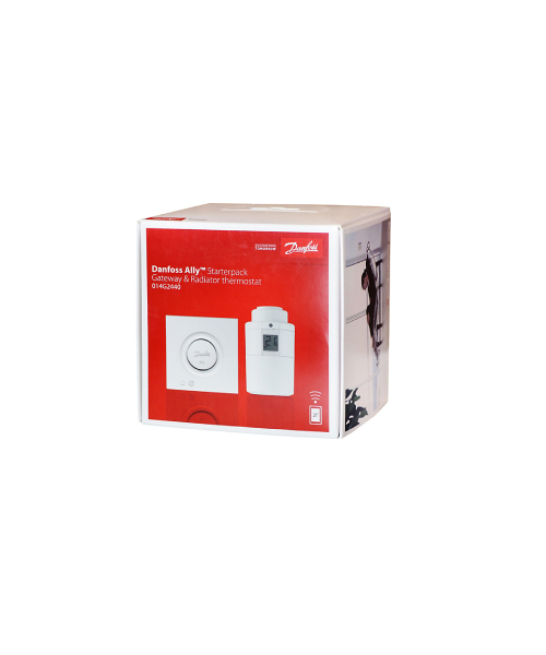 Danfoss - Ally Starter Pack sæt med 1 stk. Ally gateway og 1 stk. Ally elektronisk radiatortermostat, hvid