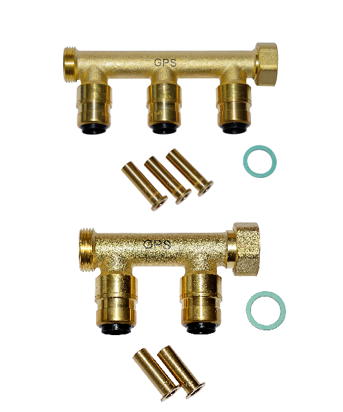 Altech - Push fordelerrør 3/4" med 1/2", 15mm (til PERT-Pex rør)