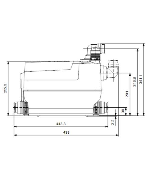 Grundfos - Sololift2 C-3 afløbspumpe til gråt spildevand