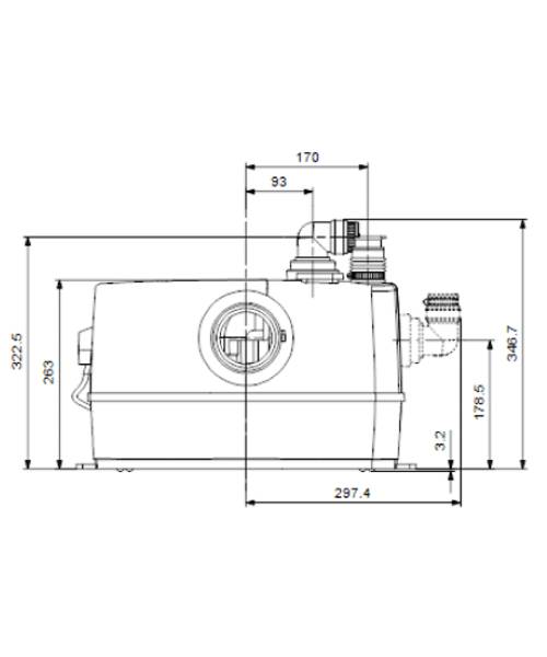Grundfos - Sololift2 WC-1 afløbspumpe til toilet