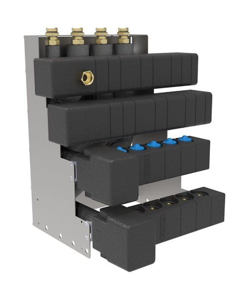 Wavin - Calefa BG-V V bundmodul isoleret venstrevendt 9KV+6VV+14GV til Comfia gulvvarmekredse