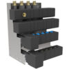 Wavin - Calefa Isol BG-V isoleret bundmodul, venstrevendt med 9KV+6VV+8GV - Comfia gulvvarmekredse