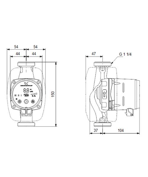 rundfos ALPHA2 cirkulationspumpe 20-60 N cm Grundfos - ALPHA2 cirkulationspumpe 20-60 N, 150mm, 1x230V 50Hz 6H