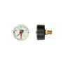 Erik Færgemann manometer Ø50mm, 14'' (bag). 0-4 bar og med stilleviser Erik Færgemann - manometer Ø50mm, 1/4'' (bag), 0-4 bar, luftfyldt