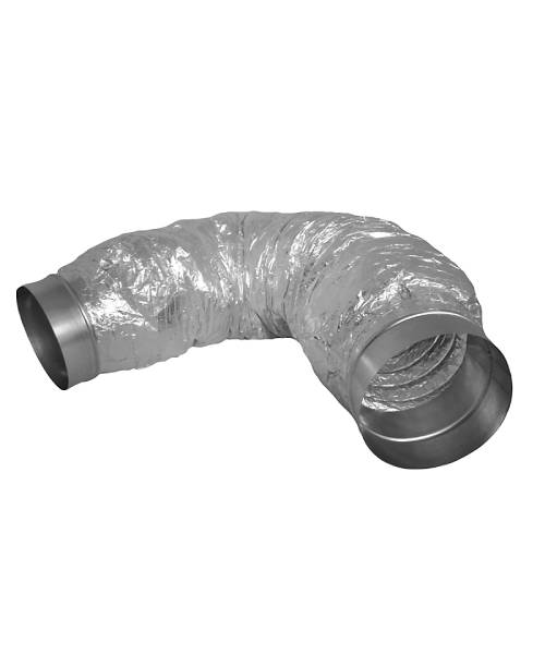 Altech - fleksibel lyddæmper med 25mm isolering. alu polyester