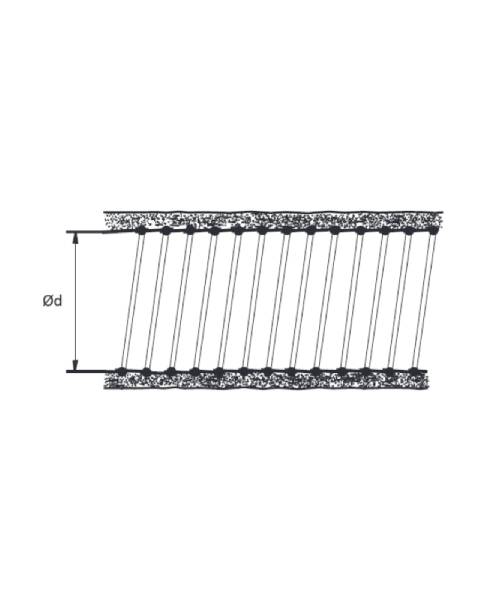 Altech - lyddæmpende flexslange, med 25mm isolering, 5m