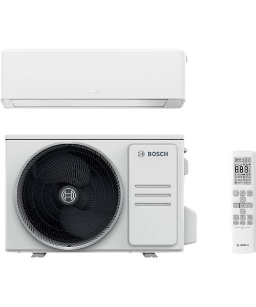 Bosch Climate 7100i-SET 35 HE 3,5 kW A+++ komplet luftluft varmepumpe pakke i hvid Godrumsvvs.dk Bosch - Climate 7100i set 35 HE varmepumpe luft/luft, 3,5 kW, sæt (inde- & udedel.), hvid
