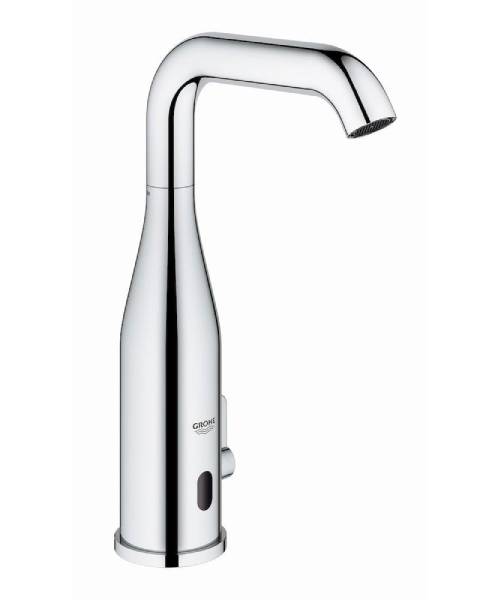 GROHE - Essence E berøringsfri håndvaskarmatur 6V L Infrarød og uden bundventil, høj tud, forkromet