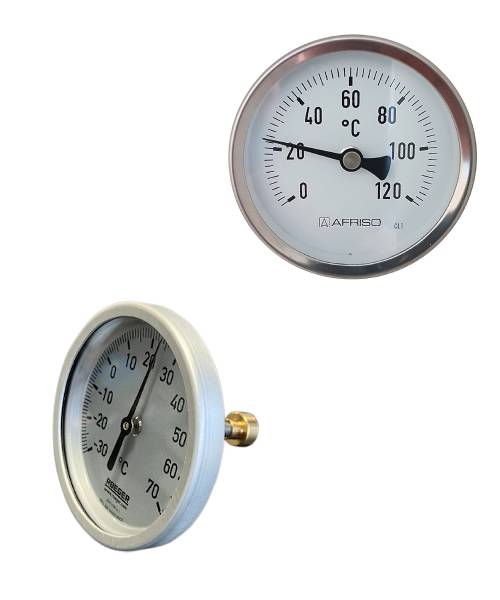 Termometre Godrumsvvs.dk Erik Færgemann - manometer Ø 100 mm, 1/2" (ned), 0-10 bar, glycerinfyldt