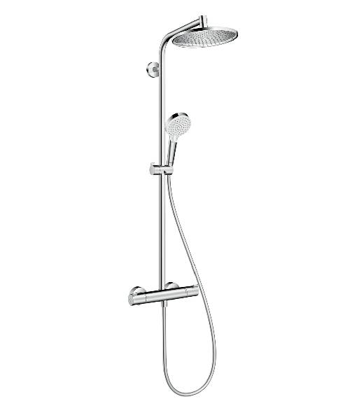 hansgrohe Crometta S 240 showerpipe. Krom Hansgrohe - Crometta S 240 showerpipe, 1jet med termostat, krom