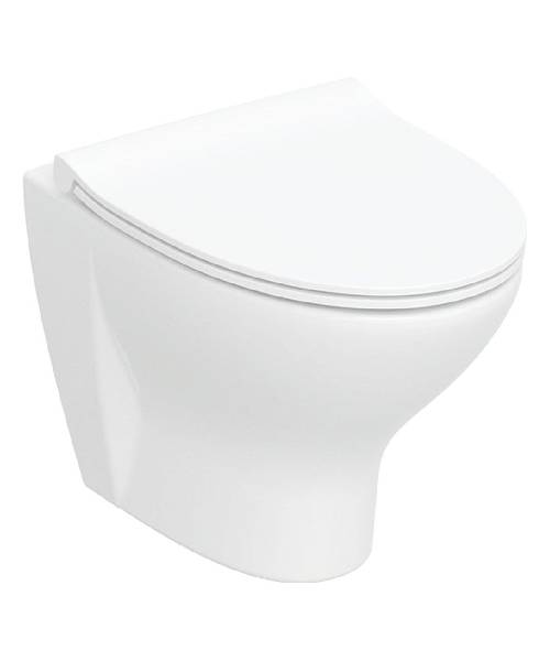 Ifø Spira Style hængetoiletskål med sæde 350x505x370mm Rimfree hvid IFÖ - Spira Style sæt hængeskål til vægmontering, inkl. sæde, hvid