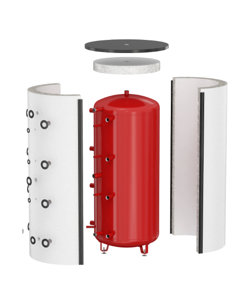 Flamco - Flextherm PS 300, 80mm isolering til 300 l bufferbeholder, hvid