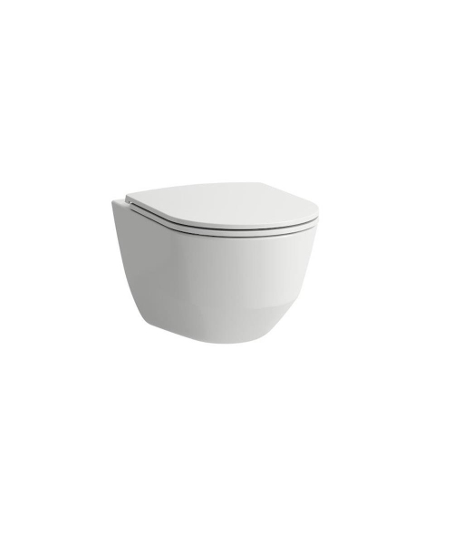 Laufen Pro Rimless sampak 53 cm + sæde med softclose & quick release. Skjult montering Laufen - Pro Rimless hængeskål til vægmontering, sæde med softclose, quick release, 530x340x360mm, hvid, sampak