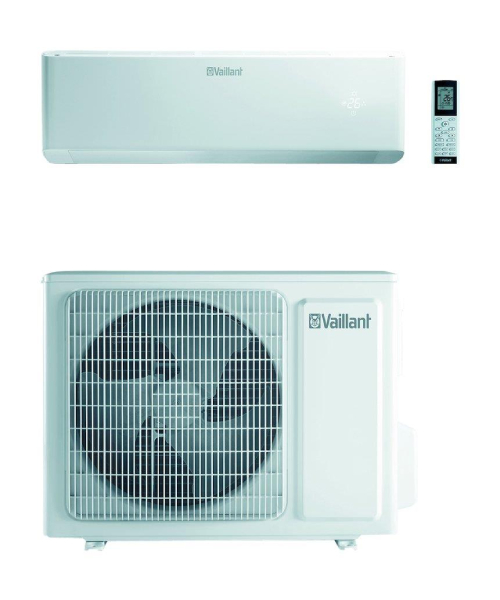 Vaillant climaVAIR Exclusive VAI 5-035 WN varmepumpe sæt luftluft væghængt 12K med fjernbetjening NRAC Vaillant - ClimaVAIR Exclusive VAI 5-035 WN varmepumpe luft/luft, 12K, 3,8 kW, Wi-Fi, sæt (inde- & udedel.)