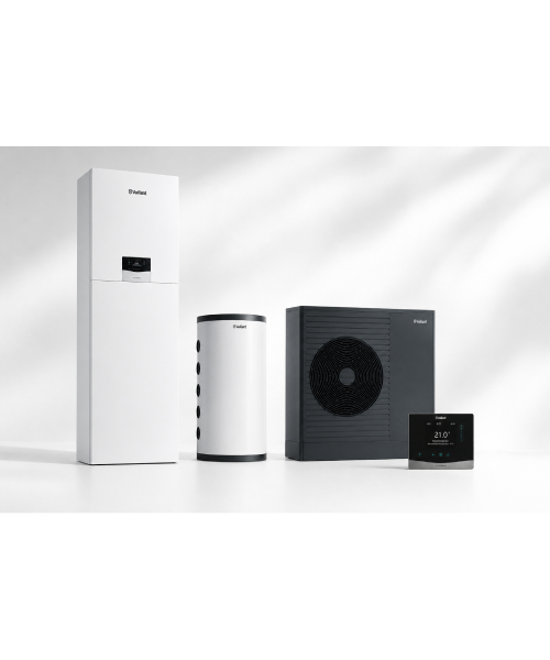 Vaillant aroTHERM PRO 11kW varmepumpe, luft til vand sæt uniTOWER BUFFERBEHOLDER Vaillant aroTHERM PRO 11kW varmepumpe, luft til vand, 4-i-1 sæt