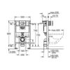 Grohe - Rapid SL indbygningscisterne 3in1, 82cm, inkl. Skate Cosmopolitan betjeningsplade