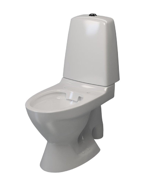 A-collection toilet skjult S-lås, hvid