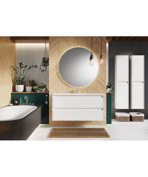 Alterna Luxor vaskeskab 120 cm uden vask, mat hvid