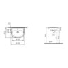 Alterna Vitra håndvask 570x425mm Hvid porcelæn Alterna Vitra håndvask 570x425mm, hvid