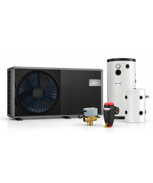 Midea 14kW monoblock Artic varmepumpe luft til vand, 5-i-1 sæt