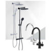 A-collection Azur brusesystem, håndbruser ø100mm, hovedbruser ø300mm